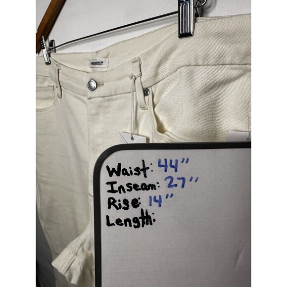 Good American Good Curve Skinny Crop High Rise White Jeans NWT Women’s Size 20 - Picture 8 of 8
